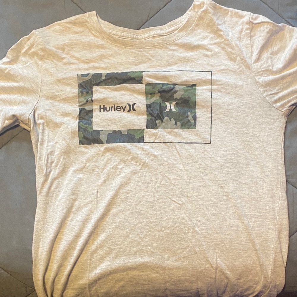 Hurley Gray Camo Logo Tee